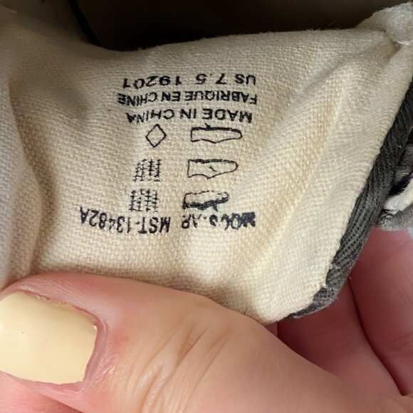 Taos Moc Star Canvas Women's 7.5 Graphite Gray Lace Up Low Top Casual Sneakers - Picture 2 of 9